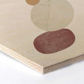 Hexagon - Holz Birke-Furnier Nouveauprints - Pebbles 2 