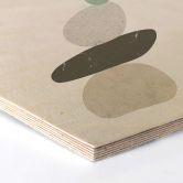 Hexagon - Holz Birke-Furnier Nouveauprints - Pebbles 3 