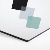 Hexagon - Alu-Dibond Nouveauprints - Squares aqua 