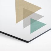 Hexagon - Alu-Dibond Nouveauprints - Triangles aqua 