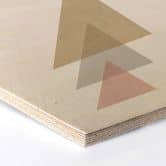 Hexagon - Holz Birke-Furnier Nouveauprints - Triangles pink 