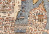Acrylglasbild Historische Karte von Paris 