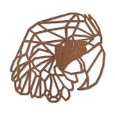 Hout – Papegaai – mahonie 