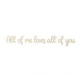 Décoration en bois placage peuplier All of me loves all of you 