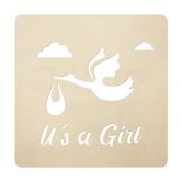 Vægdekoration Popler træ Baby - It's a Girl  