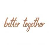 Décoration en bois placage acajou Better Together 