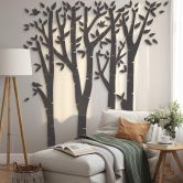 MDF-Deko Blätter Birken Baum Wald - Erweiterungs-Set 