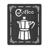 Deko-Schild Coffee - Espresso Kaffeekanne - MDF 
