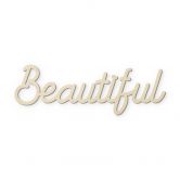 écriture 3D Beautiful - Décoration murale en bois de peuplier 