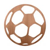 Kinderzimmer Holzdeko Fußball - Mahagoni 