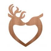 Holzkunst Mahagoni - Hirsch Herz 