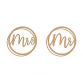 Décoration en bois MDF Mr and Mrs 