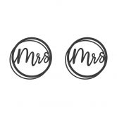 Décoration en bois MDF Mrs and Mrs 