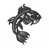 MDF - Holzdeko - Japanischer Koi  