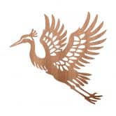 Holzdeko Kranich - eleganter Vogel - Mahagoni 