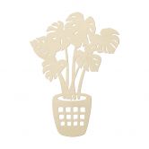 Holzdeko Monstera Pflanze - Pappel 