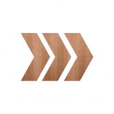 Holzkunst Mahagoni - Richtungspfeil (3er Set) 