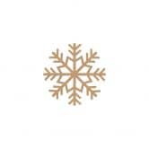 Holzdeko Schneeflocke - MDF Natur 