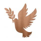 Holzdeko Vogel - Friedenstaube - Mahagoniholz 