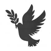 MDF - Holzdeko Vogel - Friedenstaube 