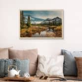 Holzbild Berg-Idylle am zauberhaften Kiefernwald 