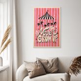 Holzbild Kinderkarussell - Never grow up - Bloom 
