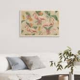 Holzbild Flamingo und tropische Blätter - Bloomery Decor 