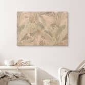 Holzbild Tropenblätter im Dschungel Pastell - Bloomery Decor 