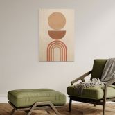 Holzbild Abstrakte Balance - Retro Bögen und Kreise - Costa 