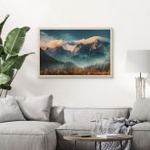 Houten Poster - Herfstlandschap op de top van Triglav in de Julische Alpen 