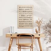 Holzbild Herbstliche Worte - Typografie 