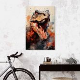 Holzbild T-Rex: Das wilde Gesicht der Urzeit - Jaszke 