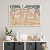Holzbild Dschungelparadies mit Wildtieren - Ombre - Kikki Belle 