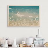 Houten Wanddecoratie onderwaterwereld paradijs - Ombre - Kikki Belle 