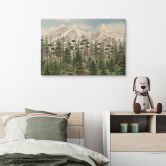 Holzbild Waldtiere im grünen Alpenwald - Kikki Belle 