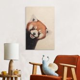 Tableau en bois Panda rouge - Korenkova 