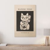 Holzbild Maneki Neko - Die Glückskatze - KsanaKalpa 