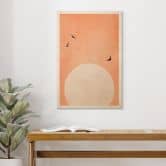 Holzbild Apricot Sonnenuntergang - Kubistika 