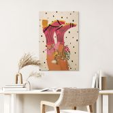 Holzbild Sockenliebe trifft Flower Power - Mokate 