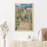 Holzbild Monet - Der Garten Monets in Vétheuil 