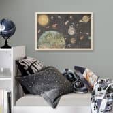 Holzbild Sonnensystem mit Planeten und Erde - Ms Tiff 