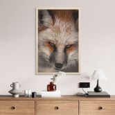 Houten Wanddecoratie dierenportret rode vos - Nagi 