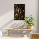 Holzbild Astronauten auf einer Blumenwiese - Nicebleed 