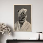 Holzbild Royale Spa-Auszeit mit Leopard - Rahner 