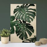 Tableau sur bois Sisi & Seb - Monstera 
