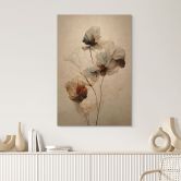 Tableau sur bois Fleurs séchées - L'élégance de l'éphémère - Treechild 