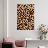 Holzbild Wilder Leopard - Animal Print - Tunaboylu 