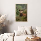 Holzbild Rothirsch - Wächter des Waldes - van Duijn 