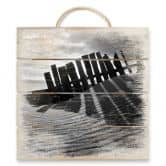 Holzbild Strandlandschaft - 40x41,5 cm 