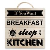 Holzbild If you want Breakfast -schwarz - 40x41,5 cm 